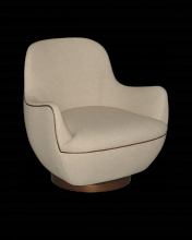 Currey 7000-0572 - Brene Walnut Swivel Armchair,